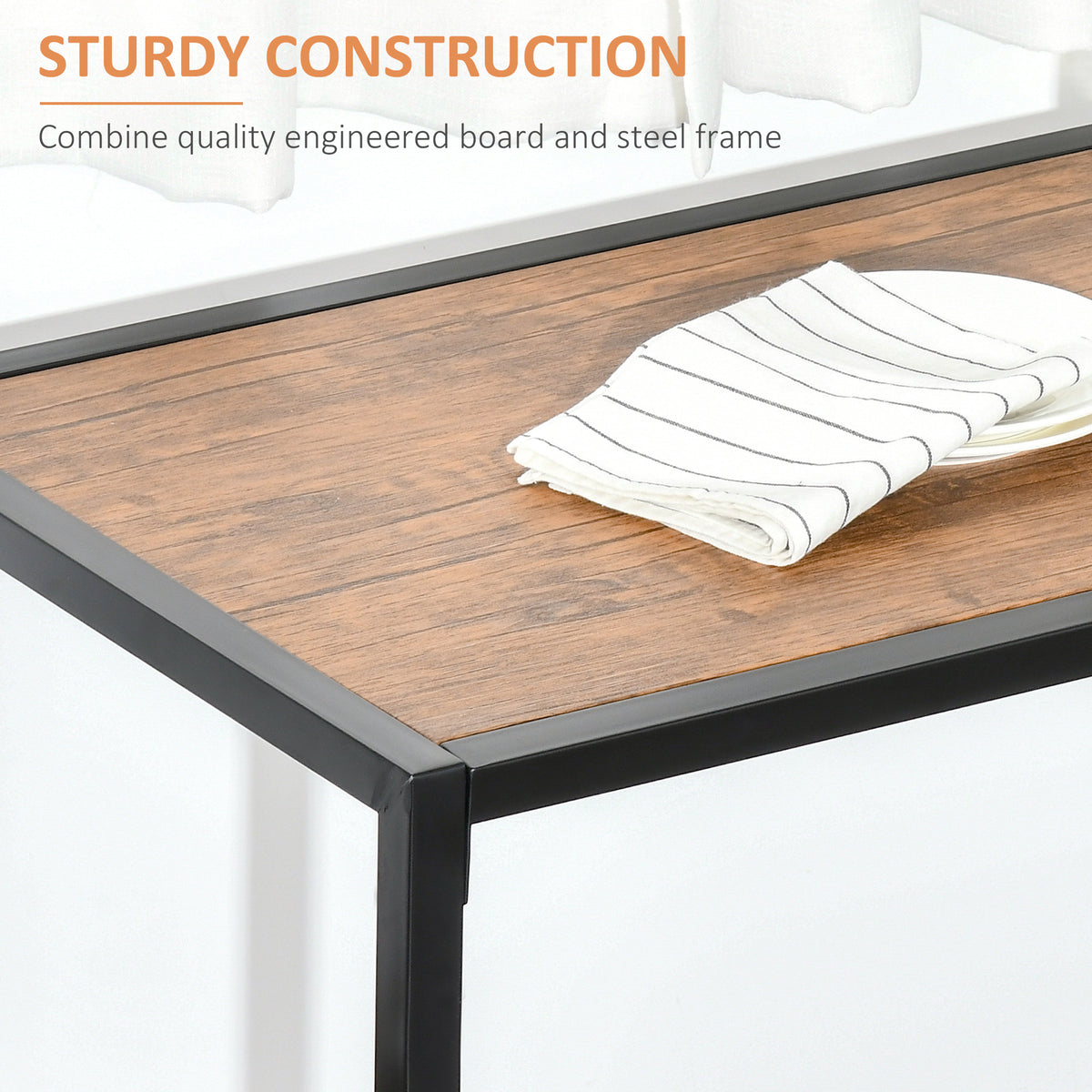 Industrial dining set for 2 persons