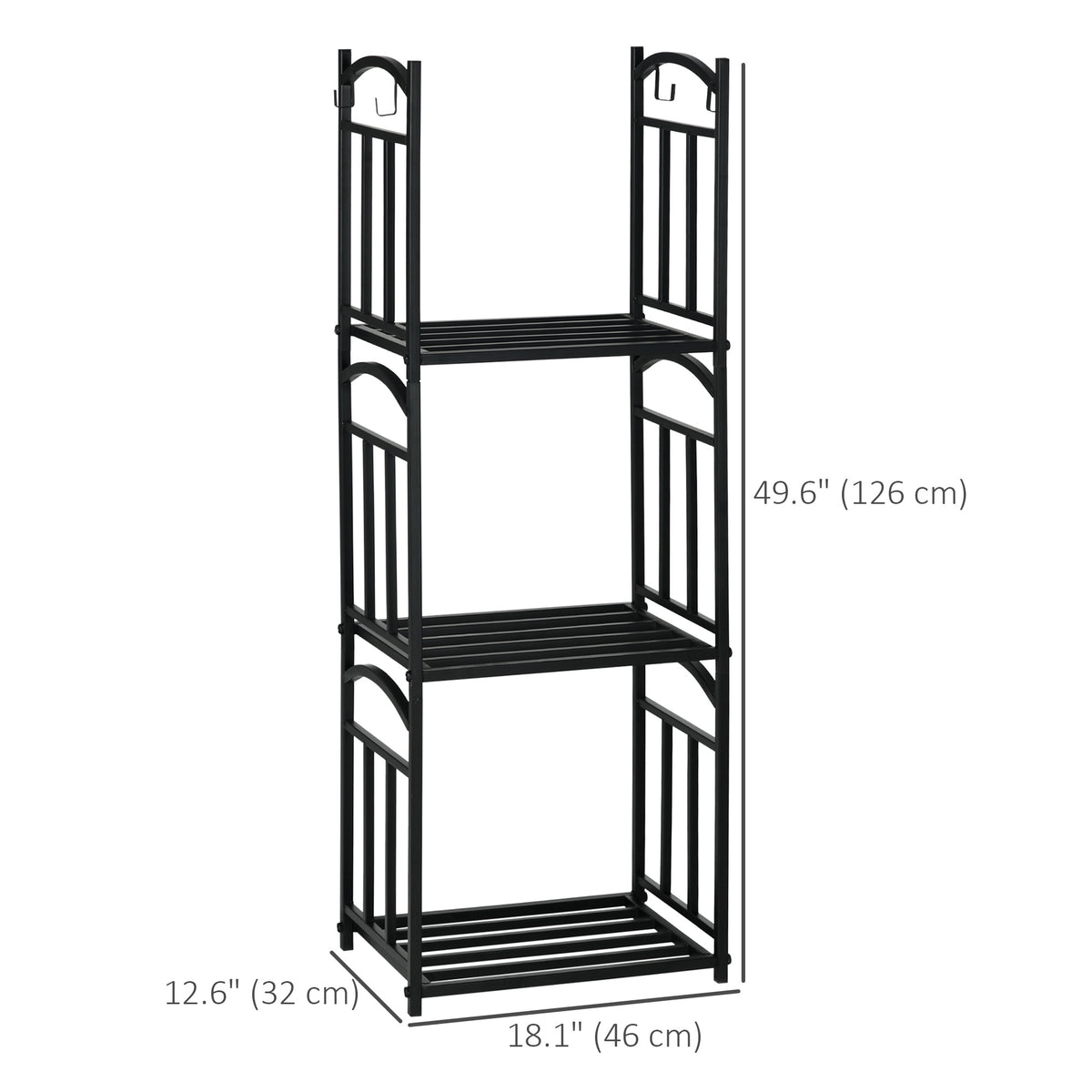 Soporte para leña de 3 niveles