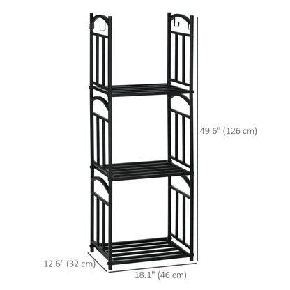 Soporte para leña de 3 niveles