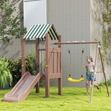 Conjunto de juegos de exterior 4 en 1 con columpio