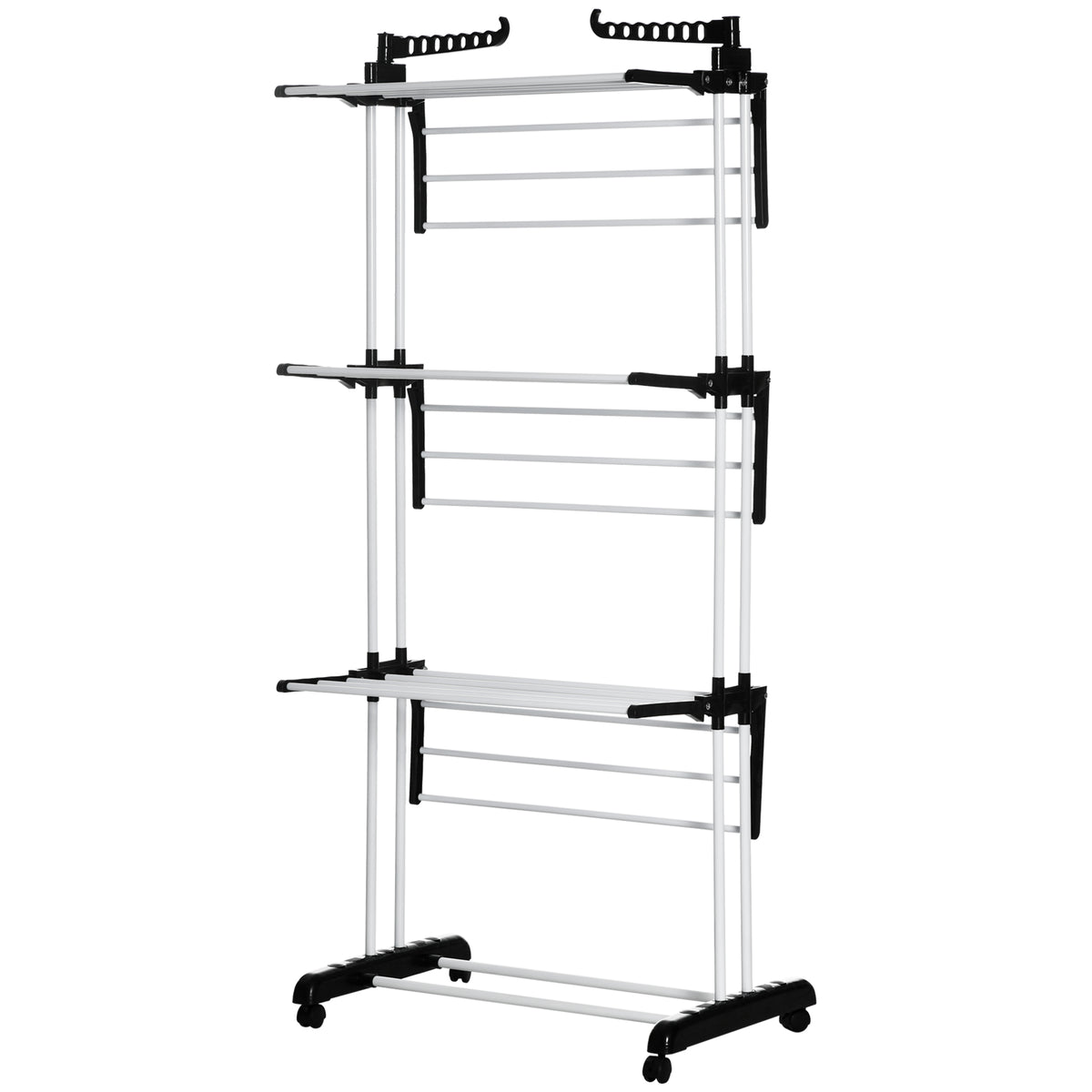 Foldable Clothes Drying Rack 4-Tier with Wings