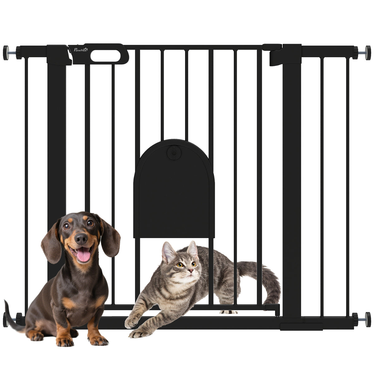 Valla para perros extralarga con puerta pequeña