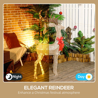Decoración de Reno Luminoso LED Navidad Dorado