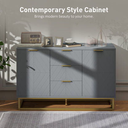 Mueble de almacenamiento de 120 cm con puertas y cajones