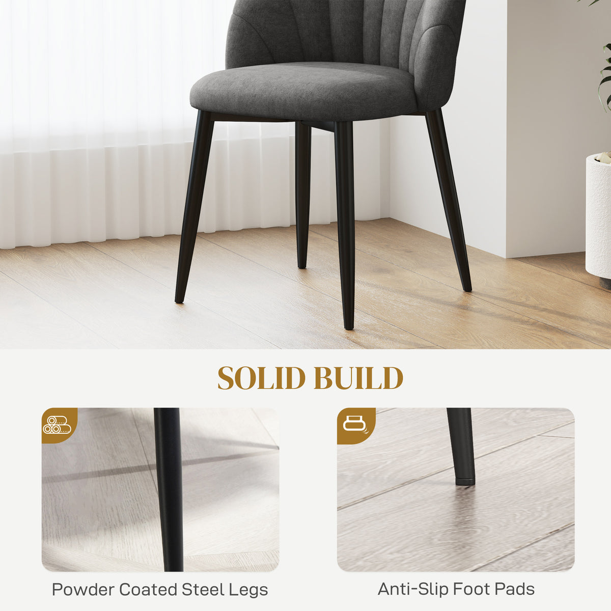 Dining chairs upholstered set of 4