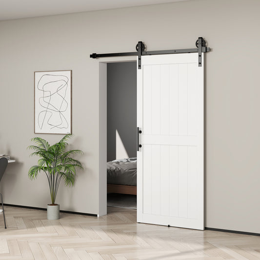 Puerta de granero corredera con herrajes completos