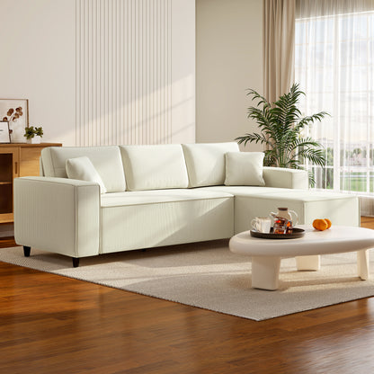 Corner Sofa with Changeable Chaise Corduroy