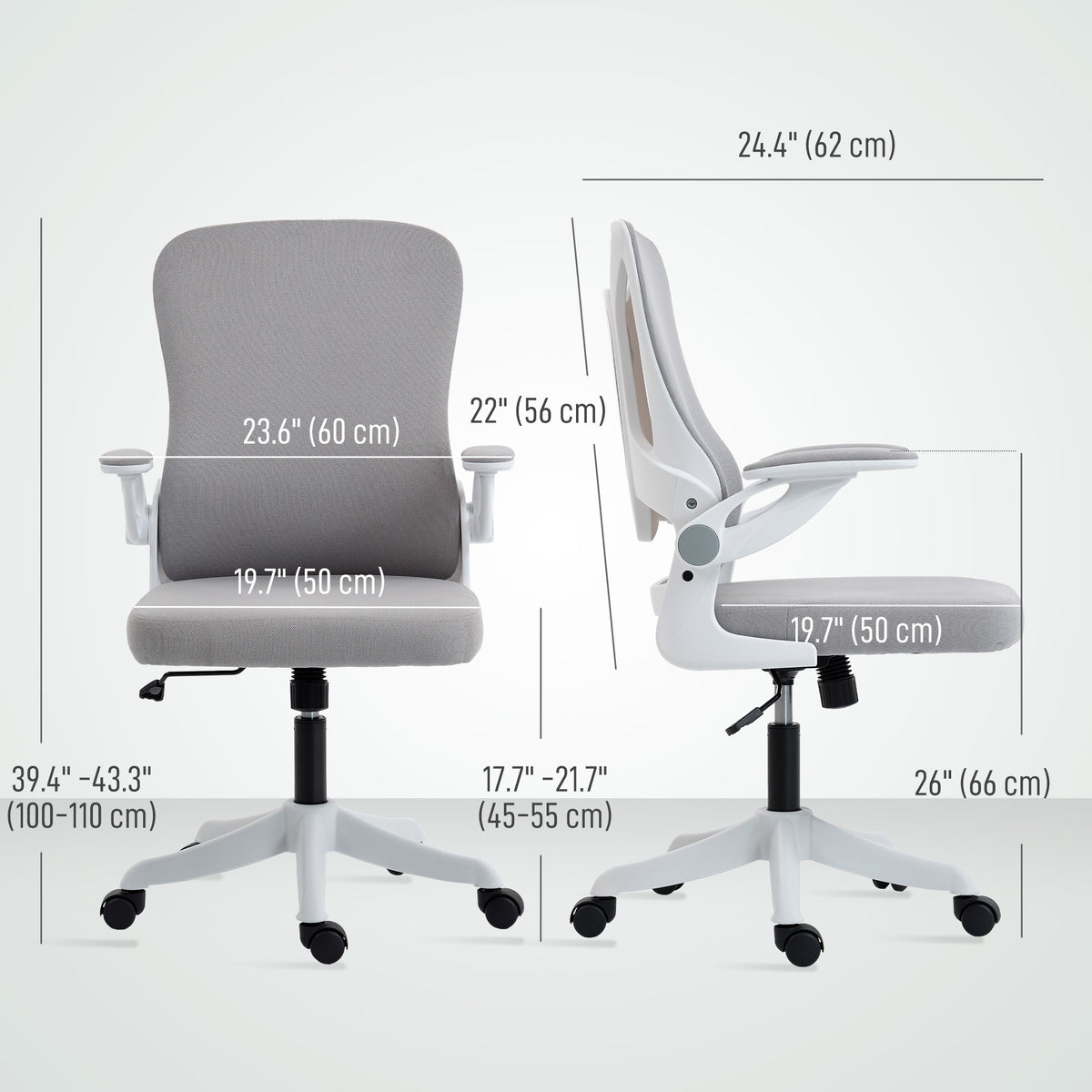Silla de oficina ergonómica giratoria con soporte lumbar