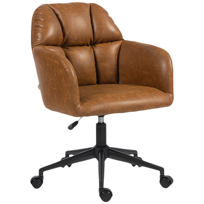 Swivel Office Chair Faux Leather Adjustable Height