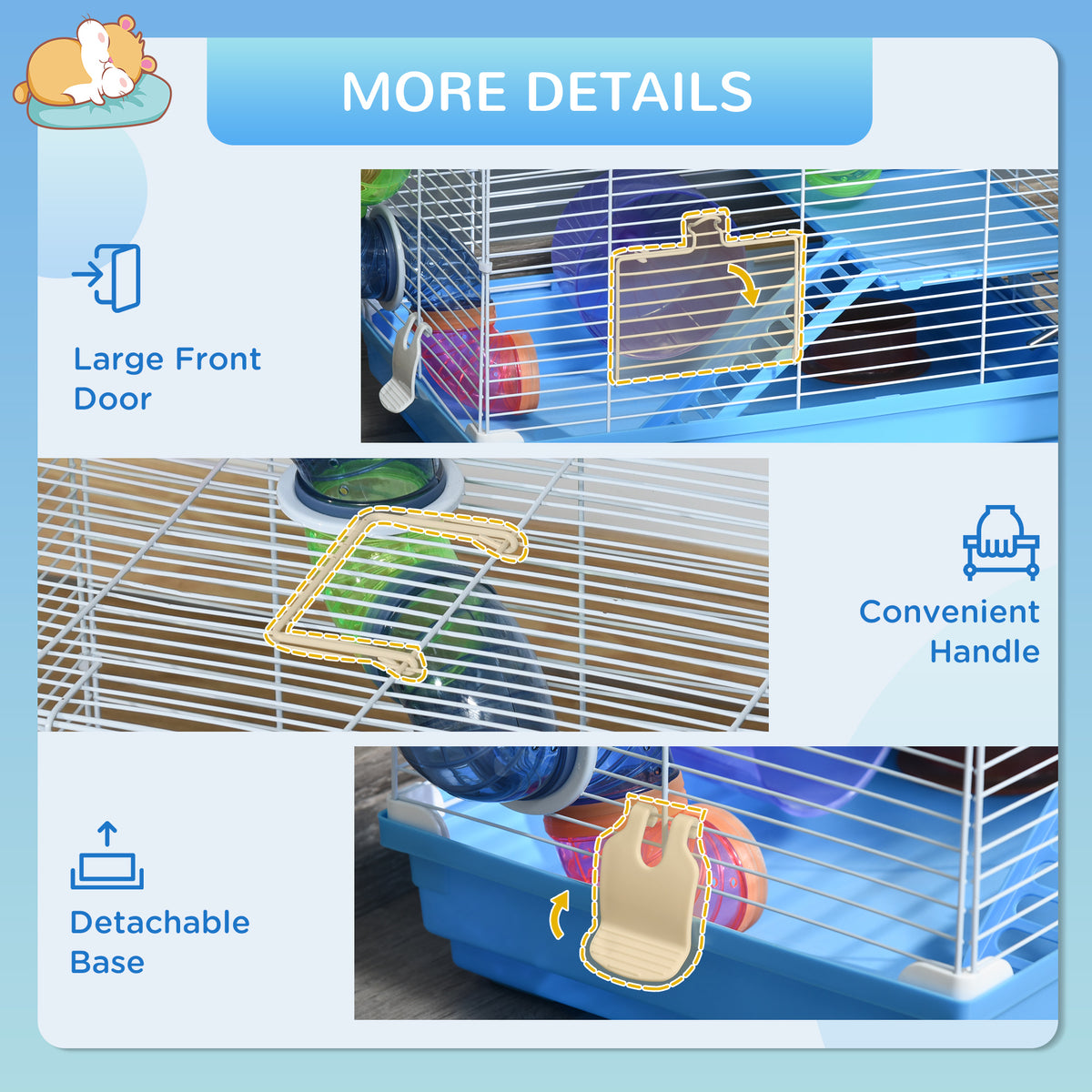 2-Tier hamster cage with tube system