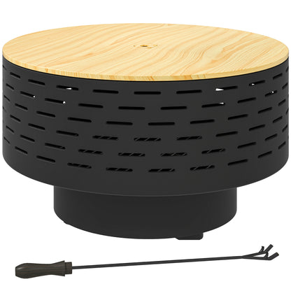 3-in-1 Outdoor Fire Pit with Grill Grate and Lid