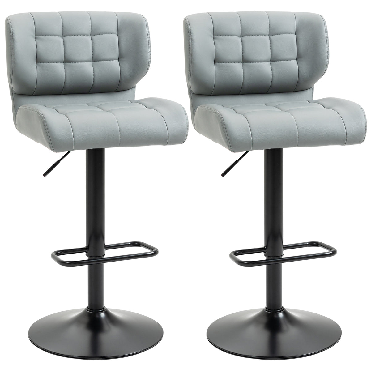 Swivel adjustable bar stools set of 2