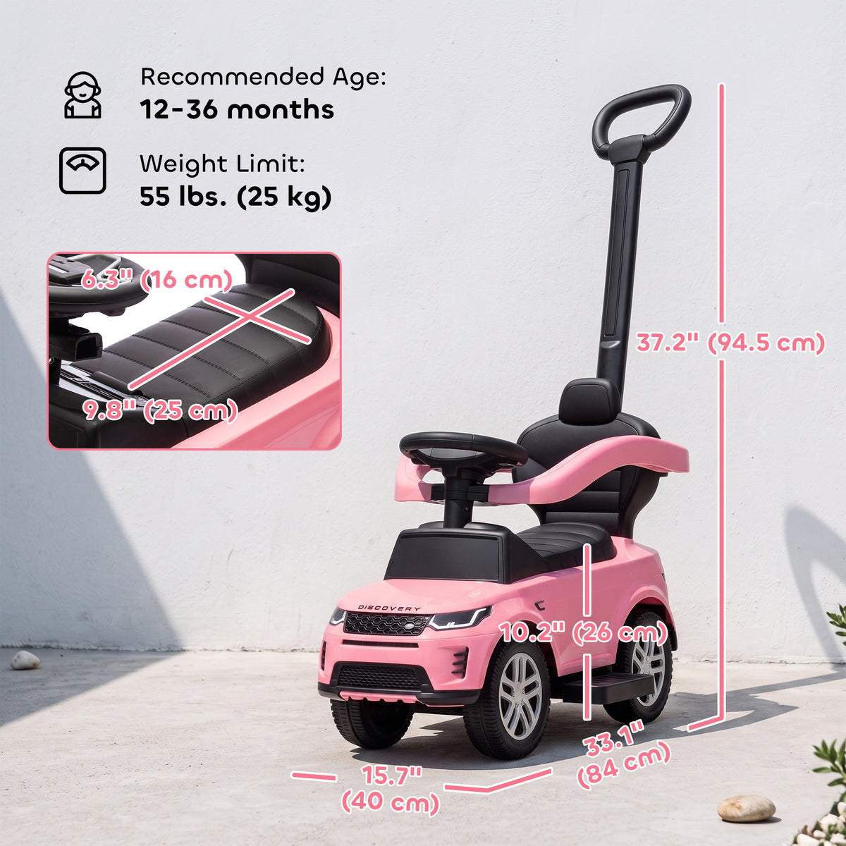 2-in-1 Ride-On Push Car