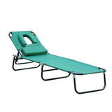 Folding lounge chair with face hole 3 positions