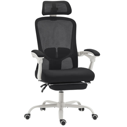 Ergonomic office chair with adjustable lumbar support and headrest