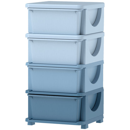 3-Tier Kids Toy Organizer with Plastic Drawers