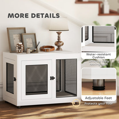 Dog Crate End Table Water-Resistant Cushion