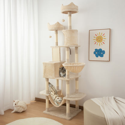 Árbol para gatos multinivel de 81 pulg. con rascadores