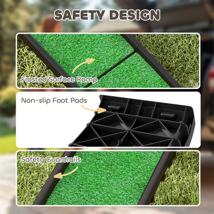Folding Dog Ramp 150 cm Grass Surface