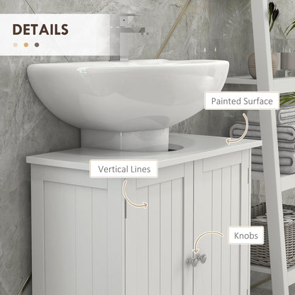 Mueble de lavabo bajo fregadero con 2 puertas y estante