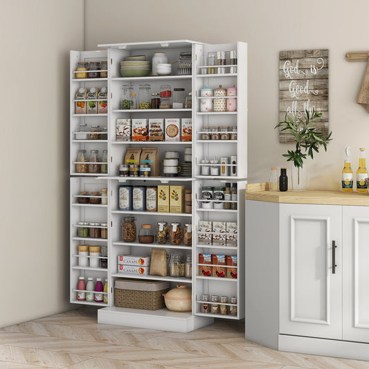 Armario de cocina 8 estantes 4 puertas