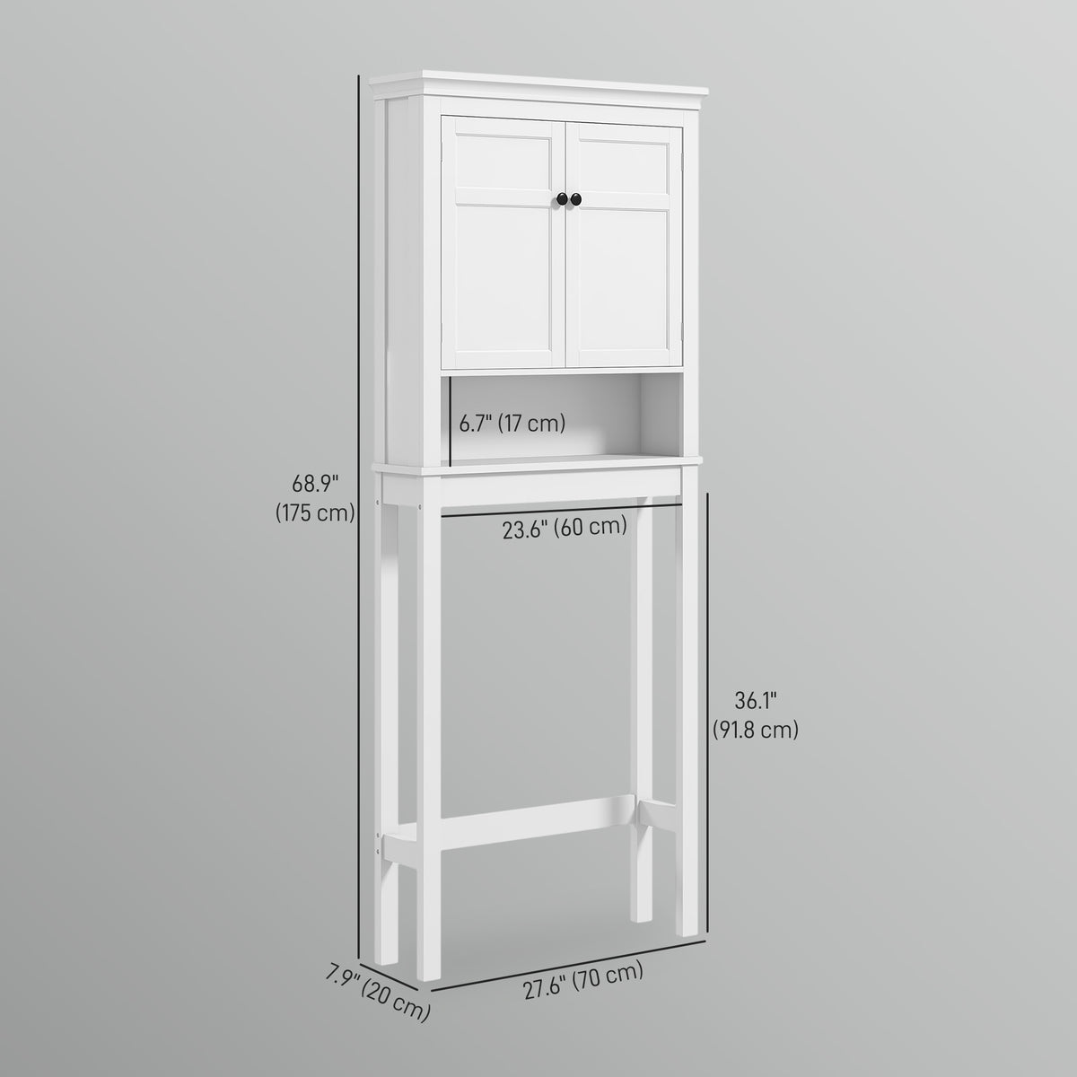 3-Tier Over Toilet Bathroom Storage Cabinet