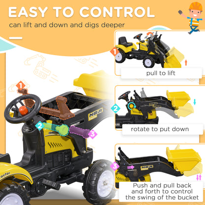 Kids Ride On Tractor with Front Loader
