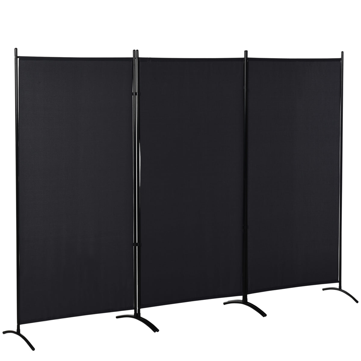 3-Panel Room Divider with Dual-Directional Hinges