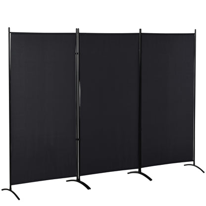 3-Panel Room Divider with Dual-Directional Hinges