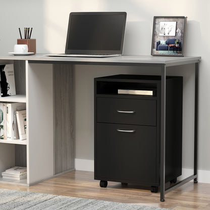 Compact Mobile File Cabinet with Shelf and Drawer