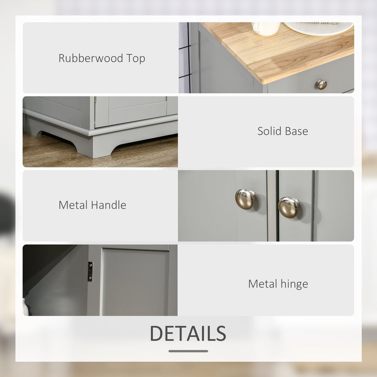 Modern Sideboard with Storage Drawers and Adjustable Shelves