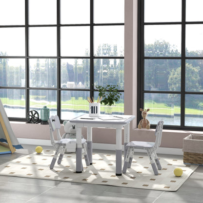 Kids Table and Chairs Set Adjustable — Set of 3