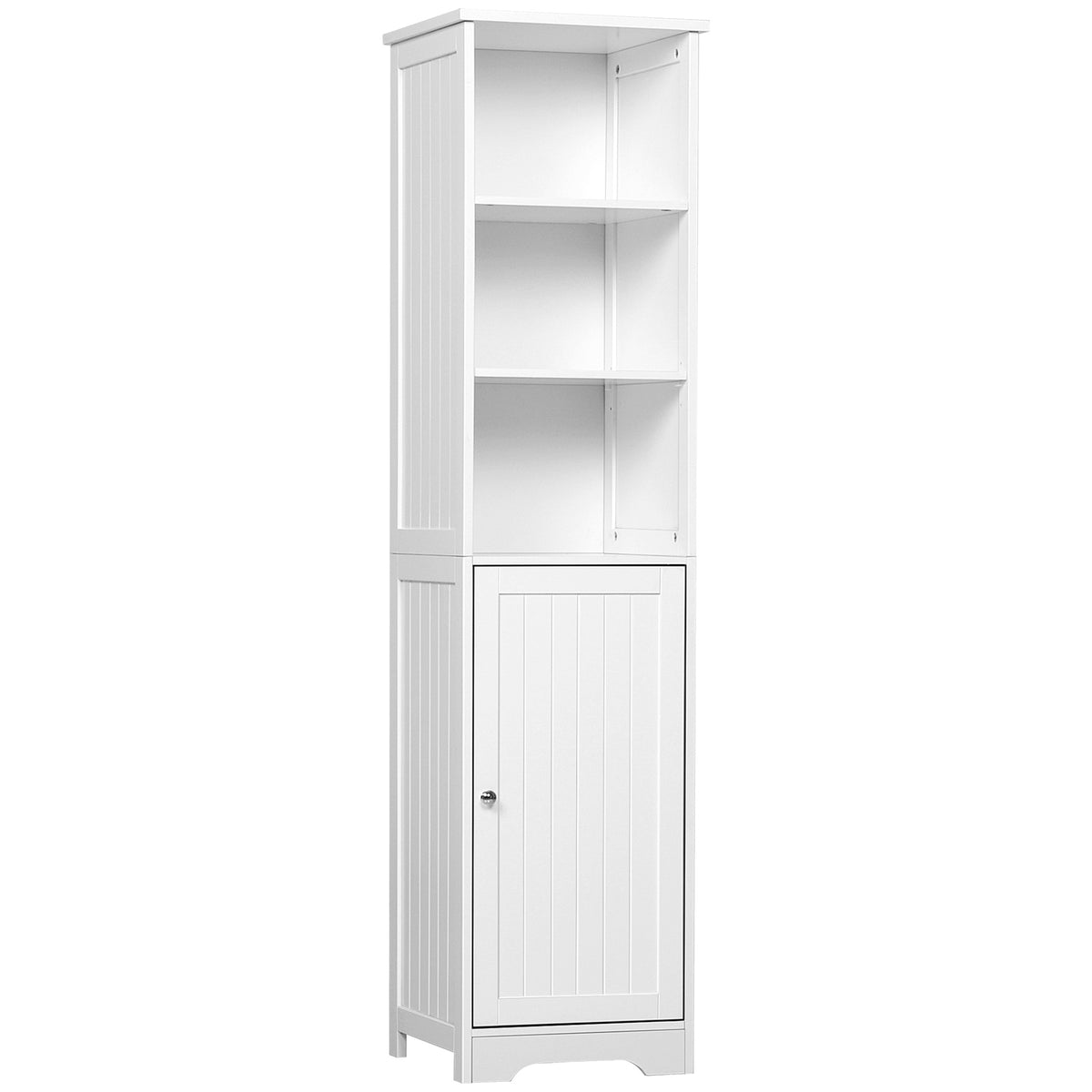 Tall freestanding bathroom storage cabinet