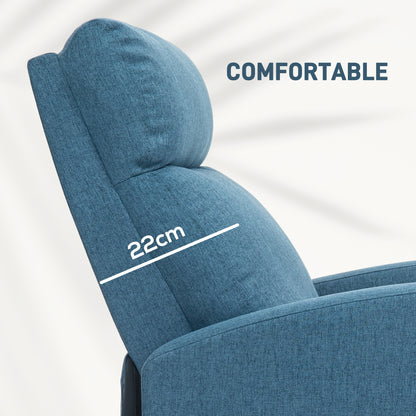 Manual reclining chair padded linen living room