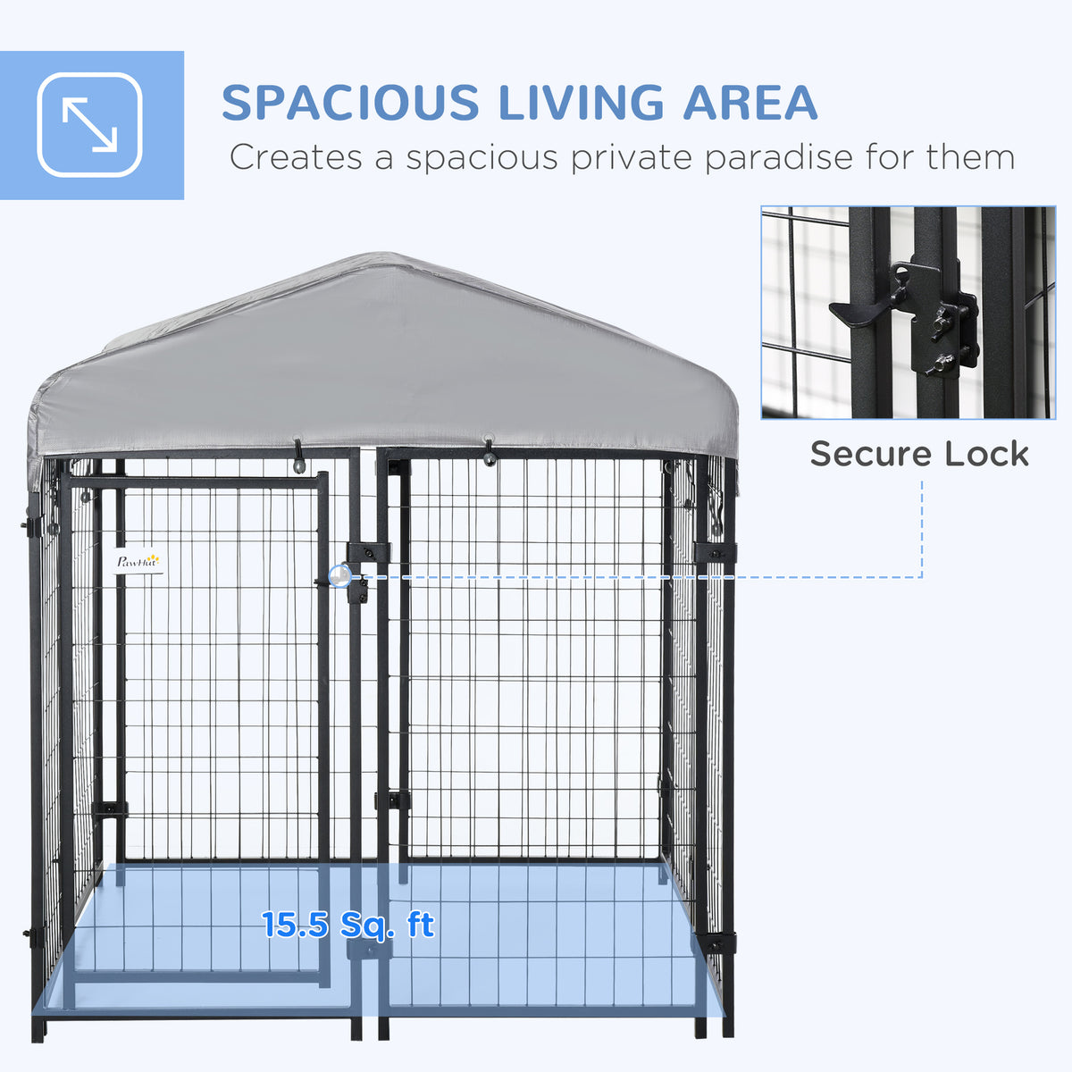 Outdoor Dog Kennel with Roof