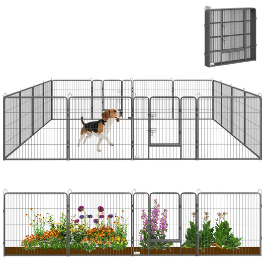 Parque para perros modular de acero resistente