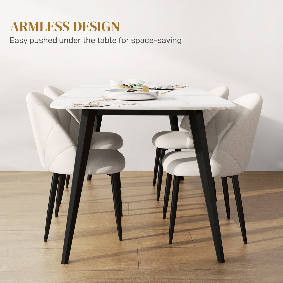 Dining chairs upholstered set of 4
