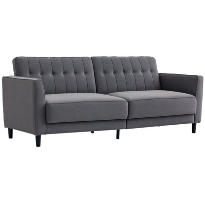 Convertible Button-Tufted Sofa Bed Adjustable Back