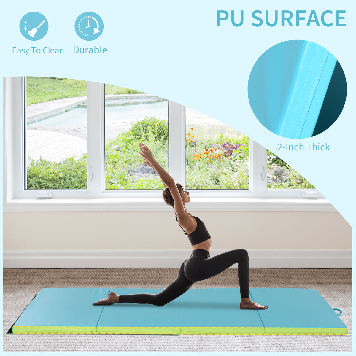 Colchoneta de gimnasia plegable de espuma