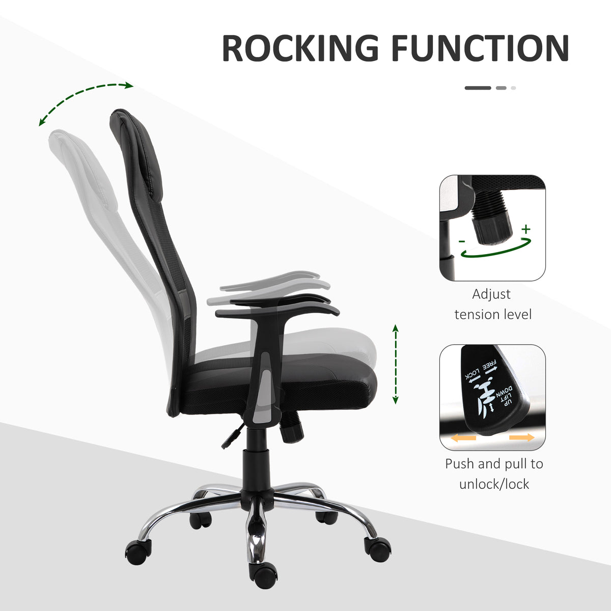 Ergonomic High Back Mesh Office Chair with Headrest