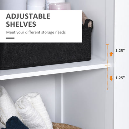 Tall freestanding bathroom storage cabinet