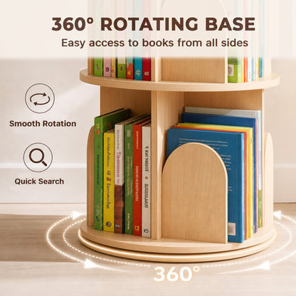3-Tier Rotating Bookshelf