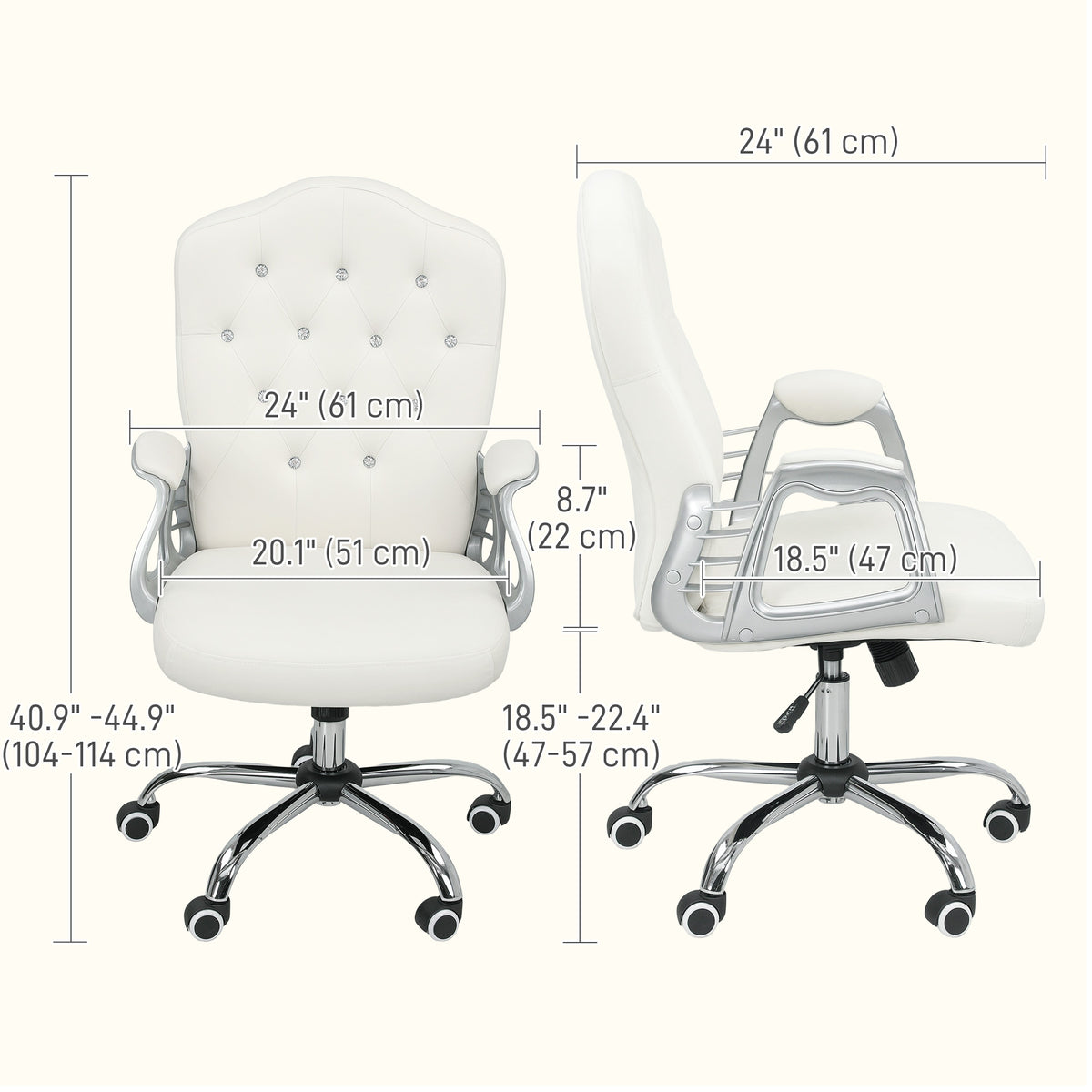 Office chair velvet tufted adjustable swivel task