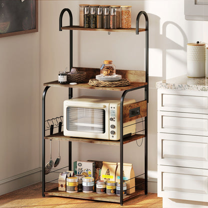 Baker's Rack with Charging Station — Rustic