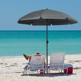 Sombrilla de playa inclinable UV50+ con toldo ventilado y volantes