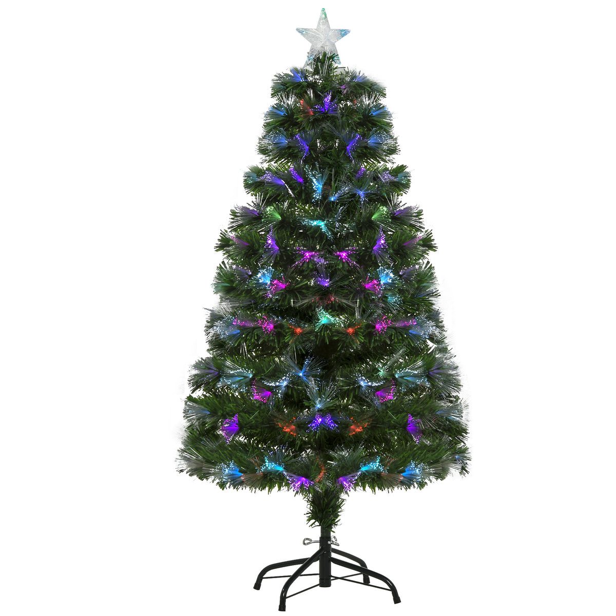 Árbol de Navidad artificial de fibra óptica preiluminado