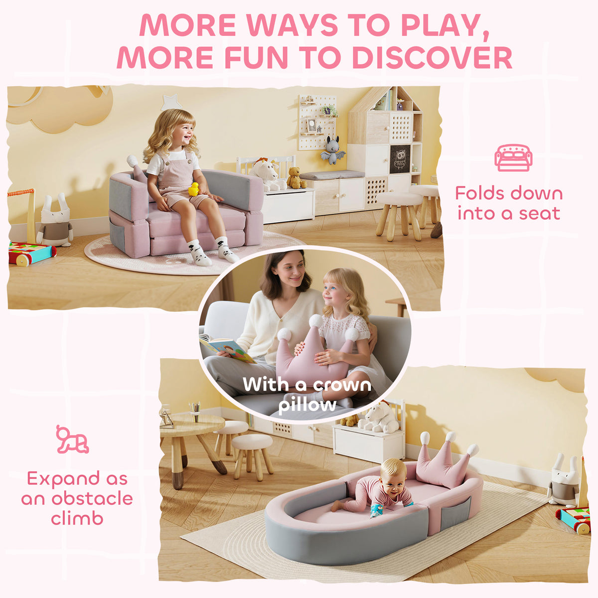 3-in-1 Convertible Climbing Toys for Toddlers