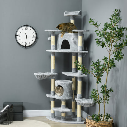 Multi-Level Cat Tree 79 Inch with Scratching Posts