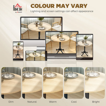 Mesa de comedor redonda con pedestal de 80 cm