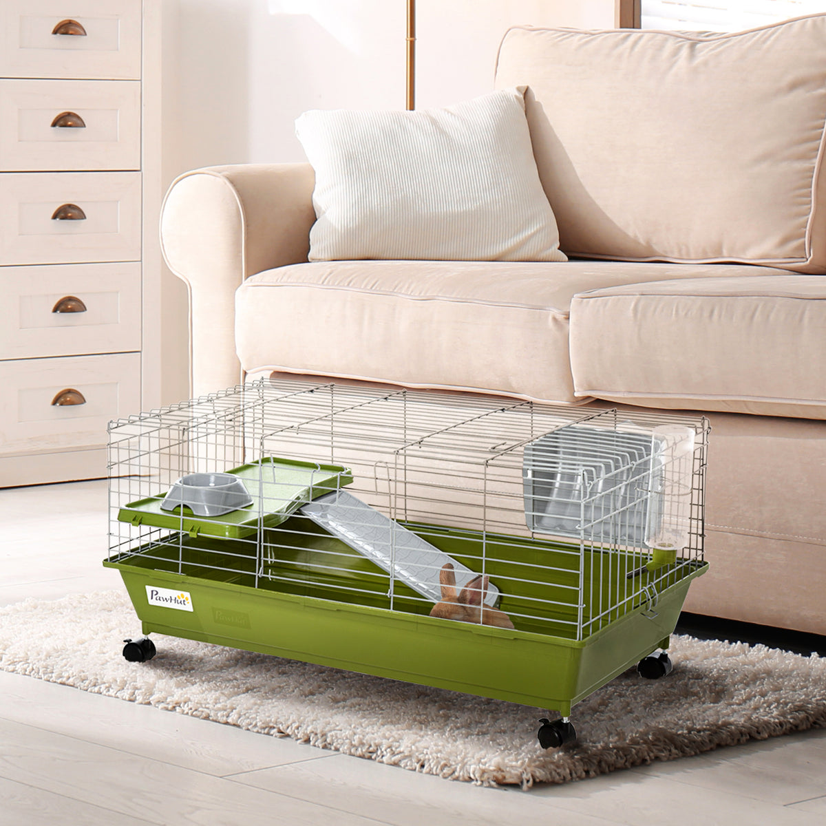 Small Animal Cage with Wheels and Accessories